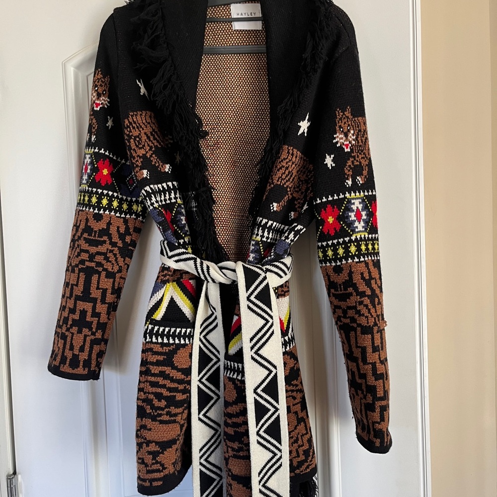 Hayley Menzies Merino wool cardigan sweater. Excellent shape.